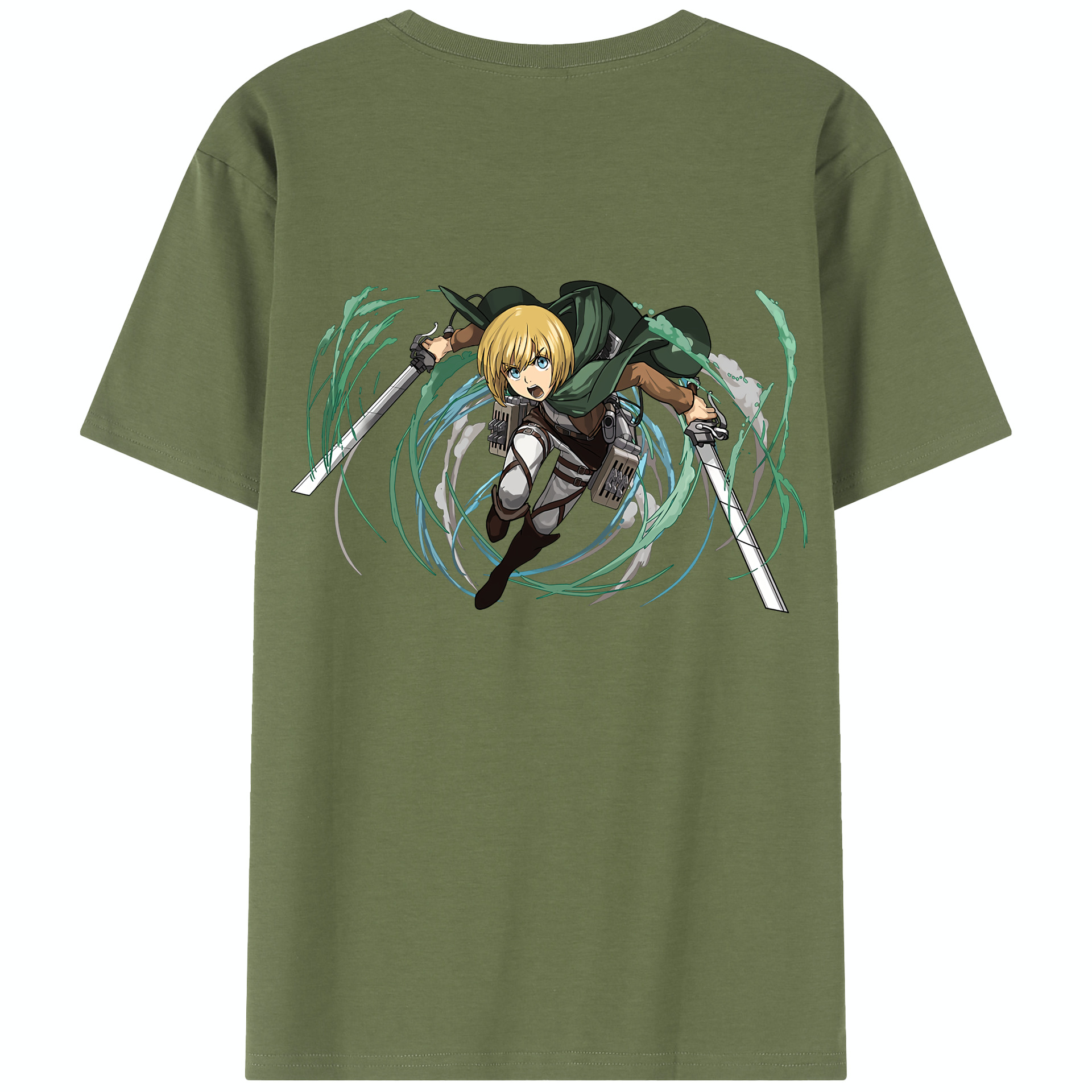 （画像用） 進撃の巨人 アルミン·アルレルト Attack on Titan Armin Arlert 綿100％半袖Tシャツ（背面プリント）